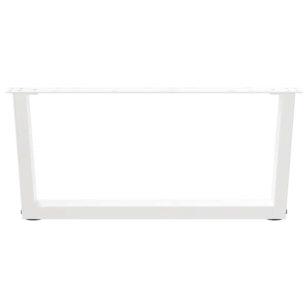 Pieds de table à manger forme V 2pcs blanc 70x(30-31,3)cm acier Pieds de table vidaXL