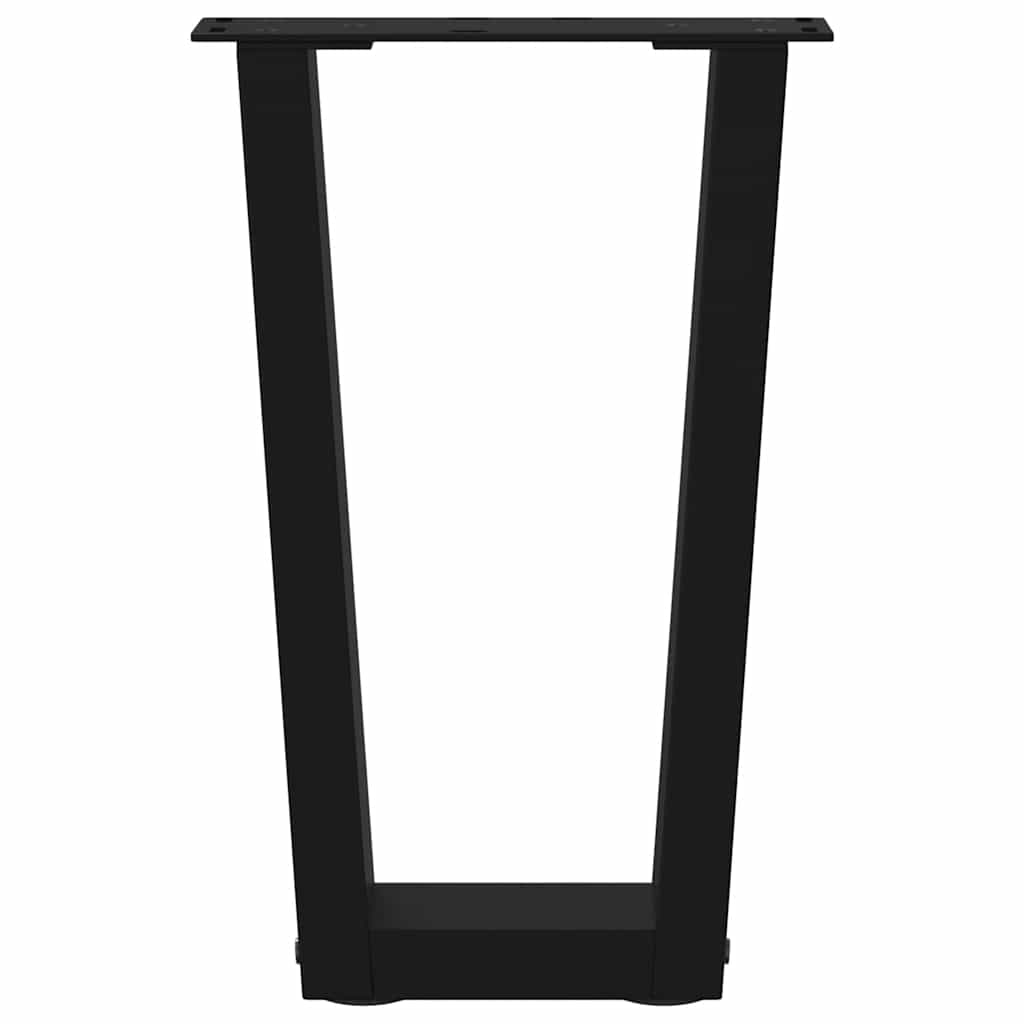 Pieds de table à manger en forme de V 2 pcs noir 28x(42-43,3)cm Pieds de table vidaXL