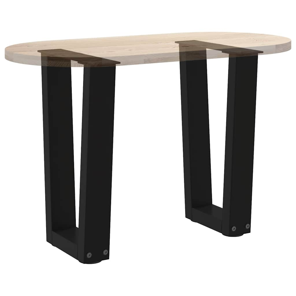 Pieds de table à manger en forme de V 2 pcs noir 28x(42-43,3)cm Pieds de table vidaXL