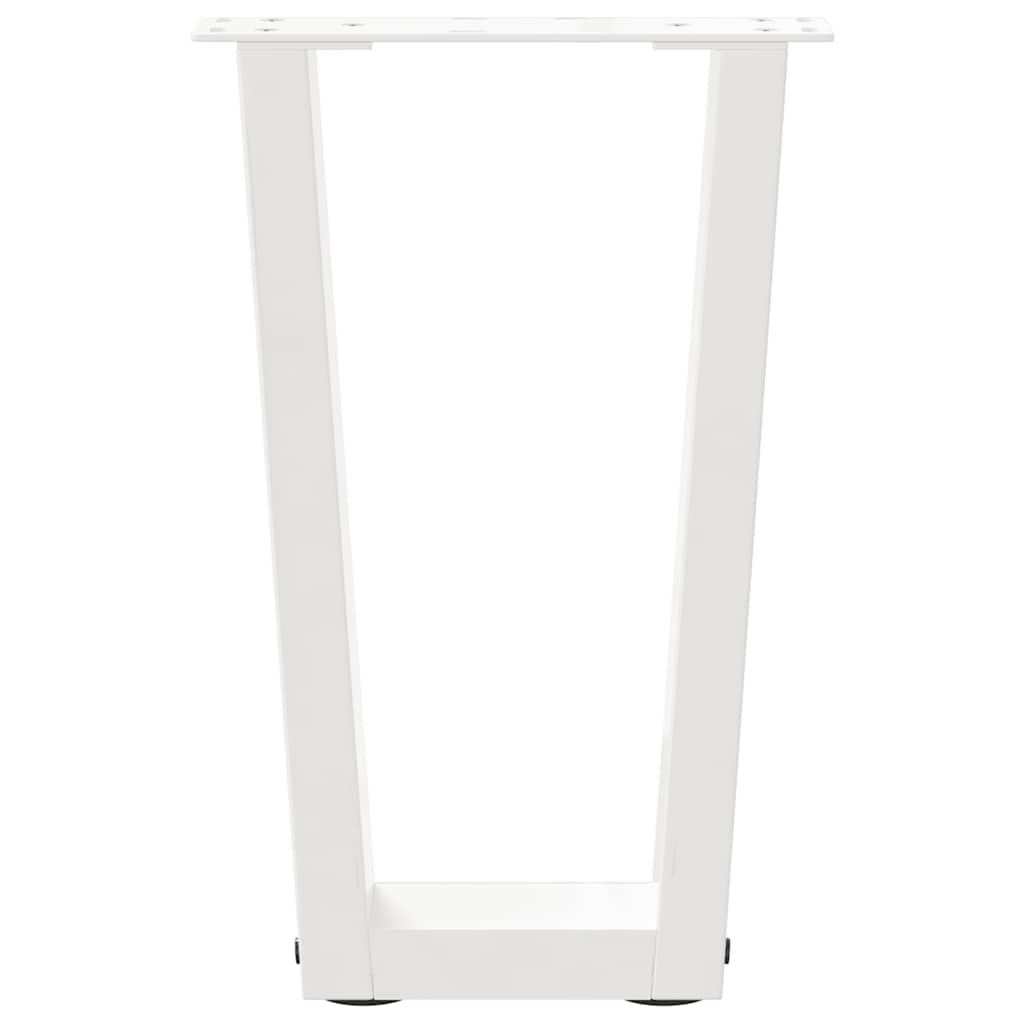 Pieds de table à manger forme de V 2 pcs blanc 28x(42-43,3) cm Pieds de table vidaXL