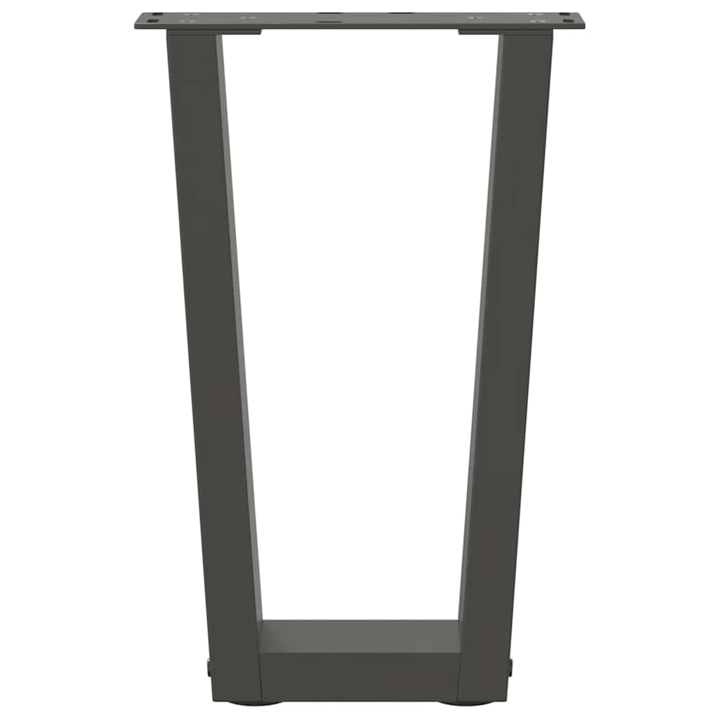 Pieds de table à manger en forme de V 2 pcs anthracite acier Pieds de table vidaXL