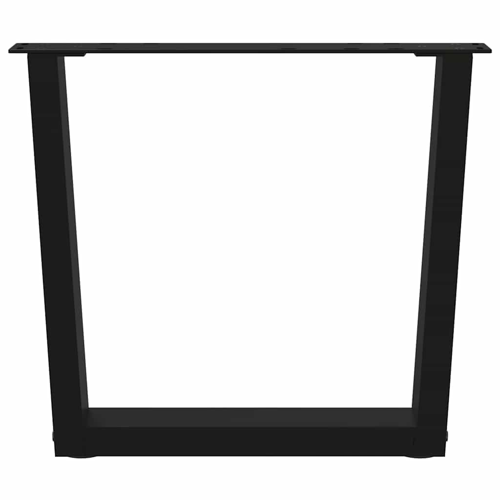 Pieds de table à manger forme V 2 pcs noir 50x(42-43,3)cm acier Pieds de table vidaXL