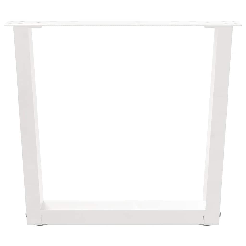 Pieds de table à manger forme V 2pcs blanc 50x(42-43,3)cm acier Pieds de table vidaXL