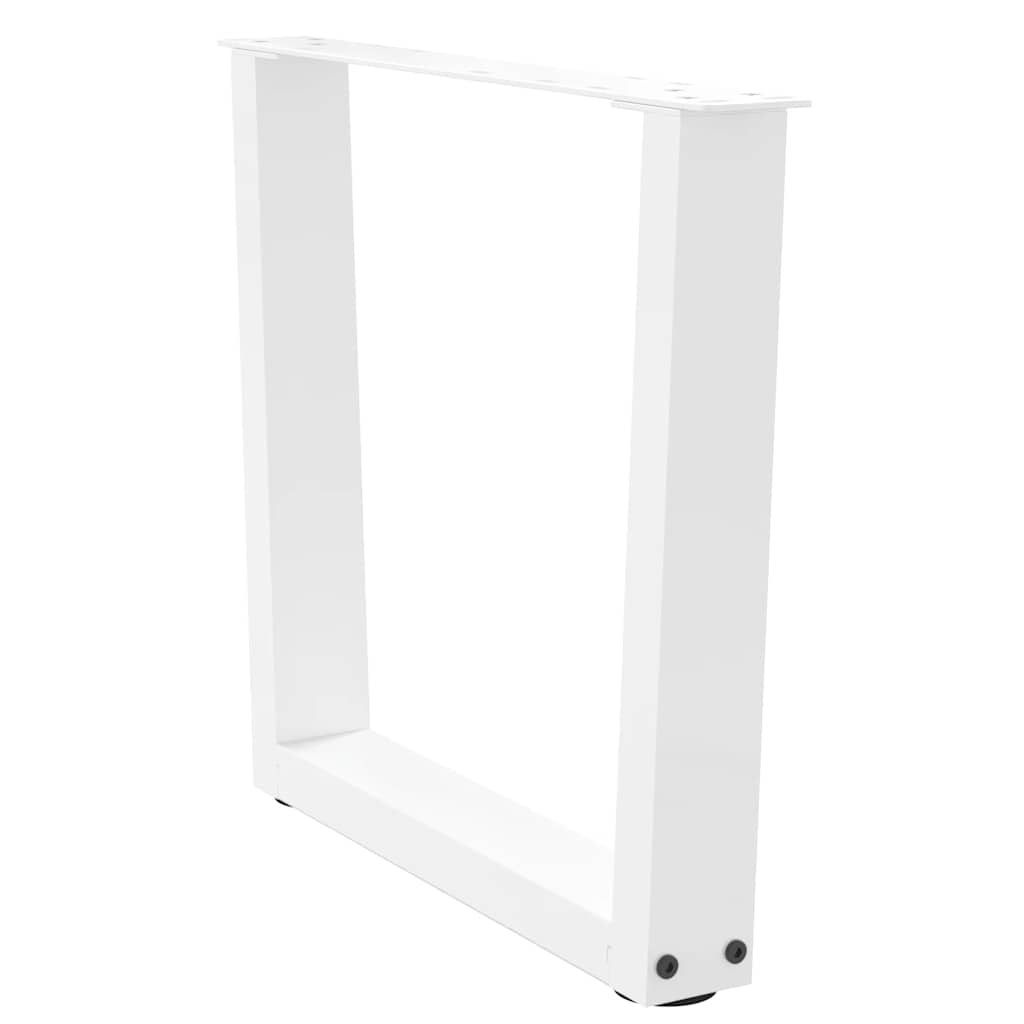 Pieds de table à manger forme V 2pcs blanc 50x(42-43,3)cm acier Pieds de table vidaXL