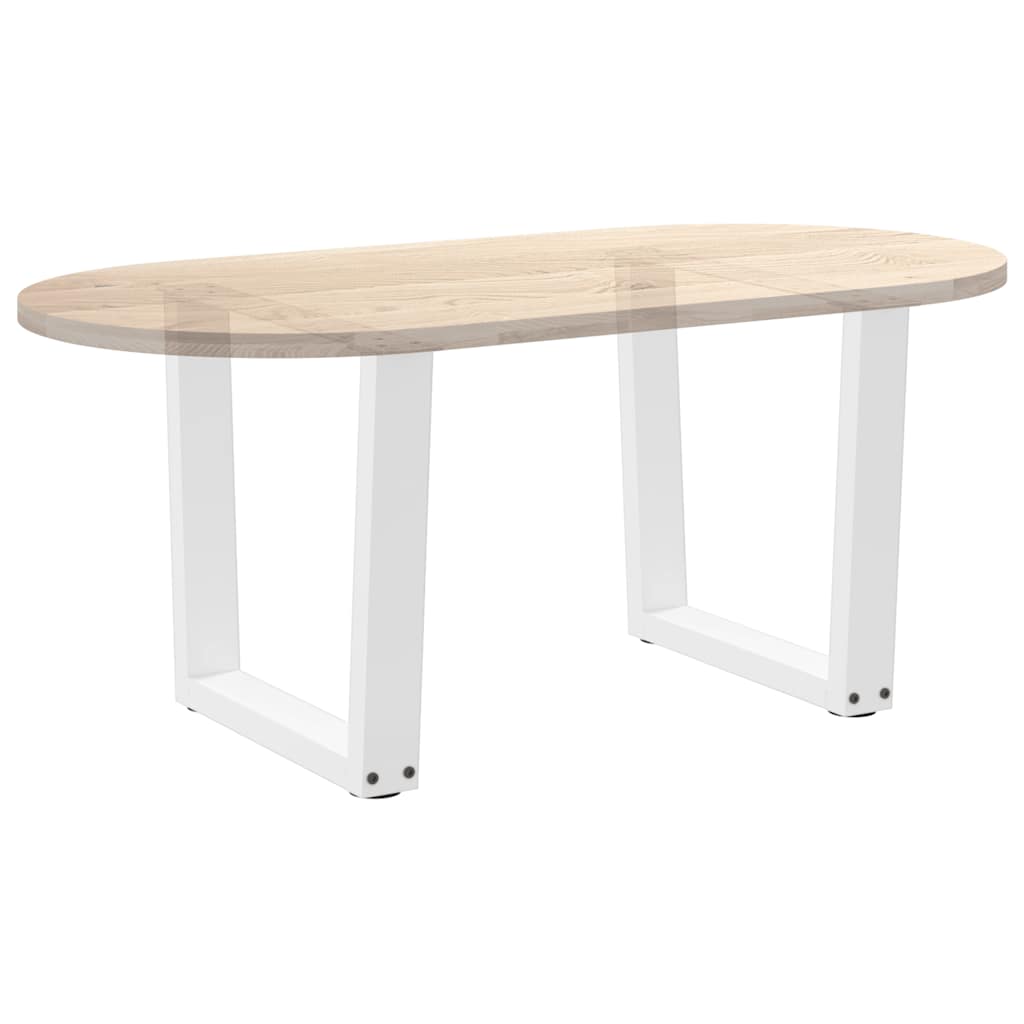 Pieds de table à manger forme V 2pcs blanc 50x(42-43,3)cm acier Pieds de table vidaXL