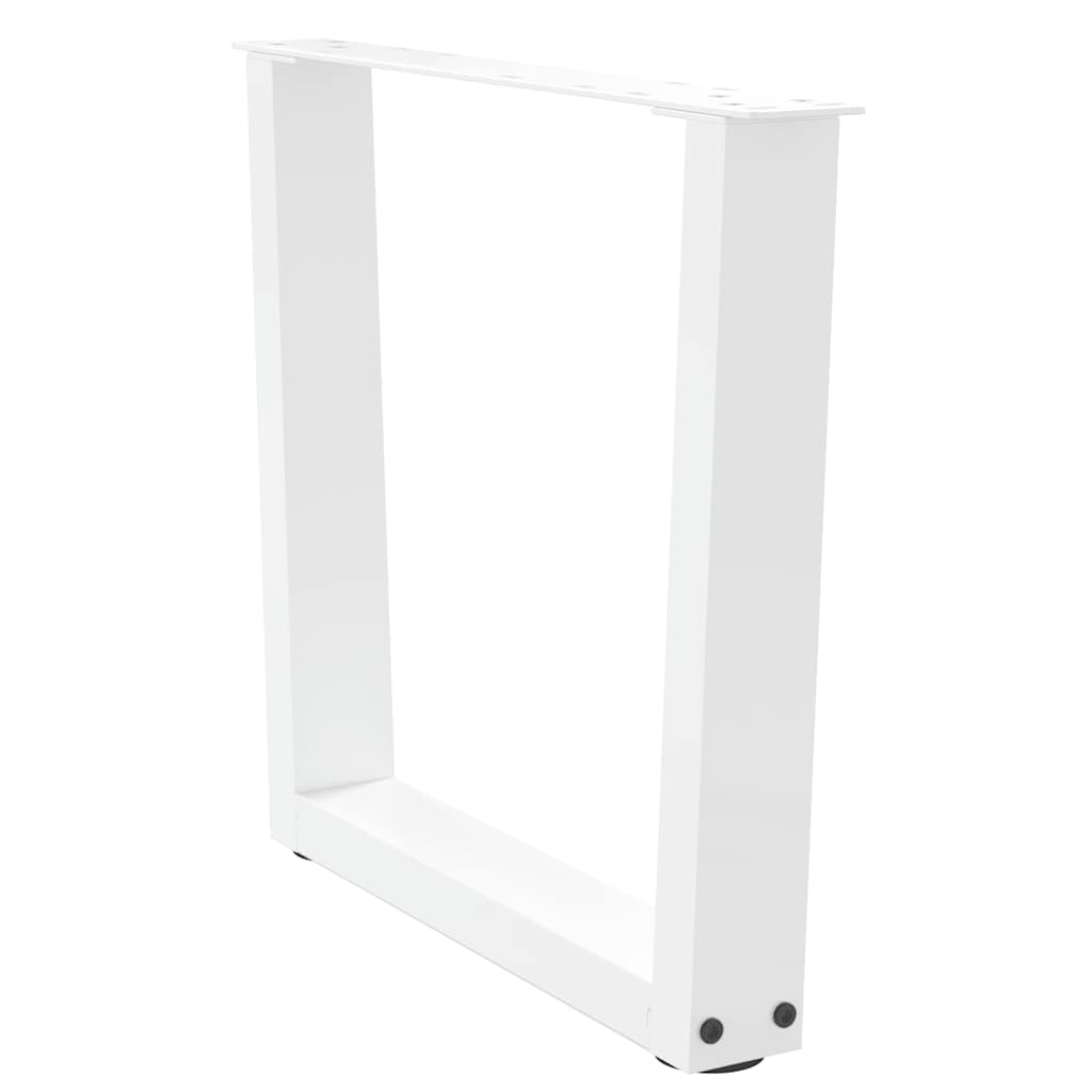 Pieds de table à manger forme V 2pcs blanc 60x(42-43,3)cm acier Pieds de table vidaXL