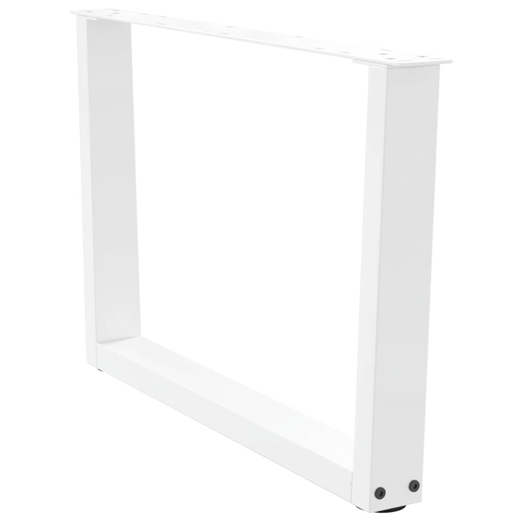 Pieds de table à manger forme V 2pcs blanc 70x(42-43,3)cm acier Pieds de table vidaXL