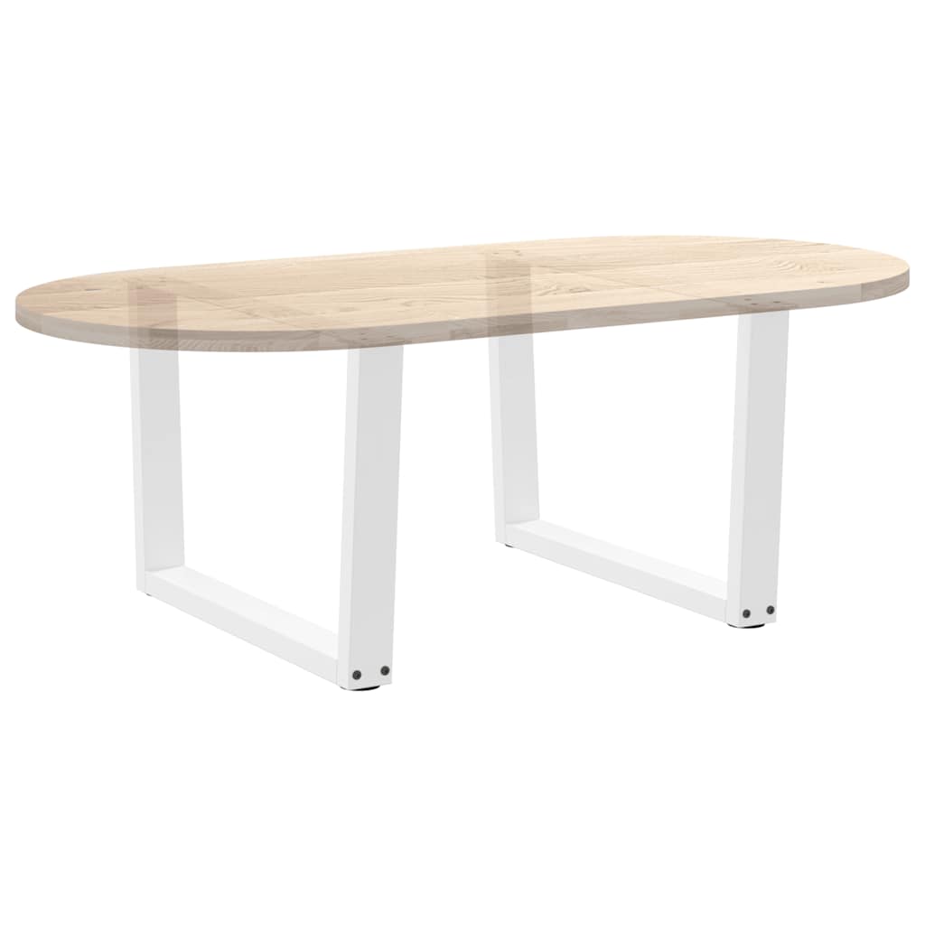 Pieds de table à manger forme V 2pcs blanc 70x(42-43,3)cm acier Pieds de table vidaXL