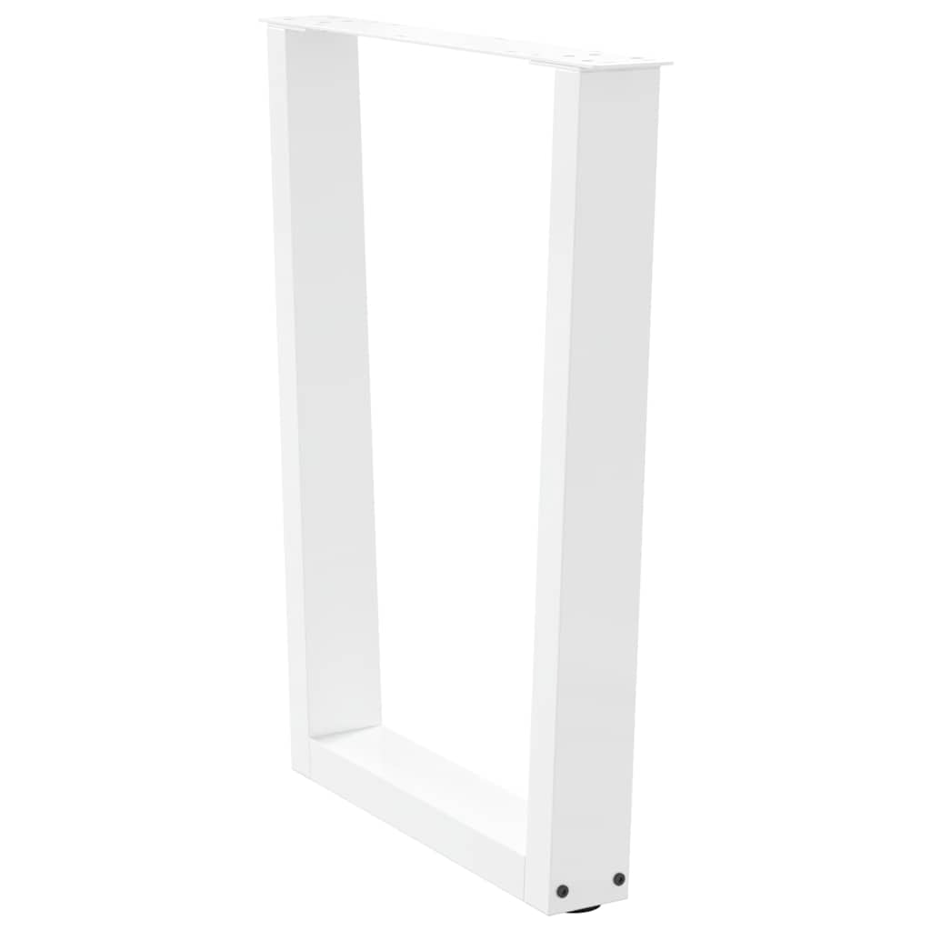 Pieds de table à manger forme V 2pcs blanc 60x(72-73,3)cm acier Pieds de table vidaXL