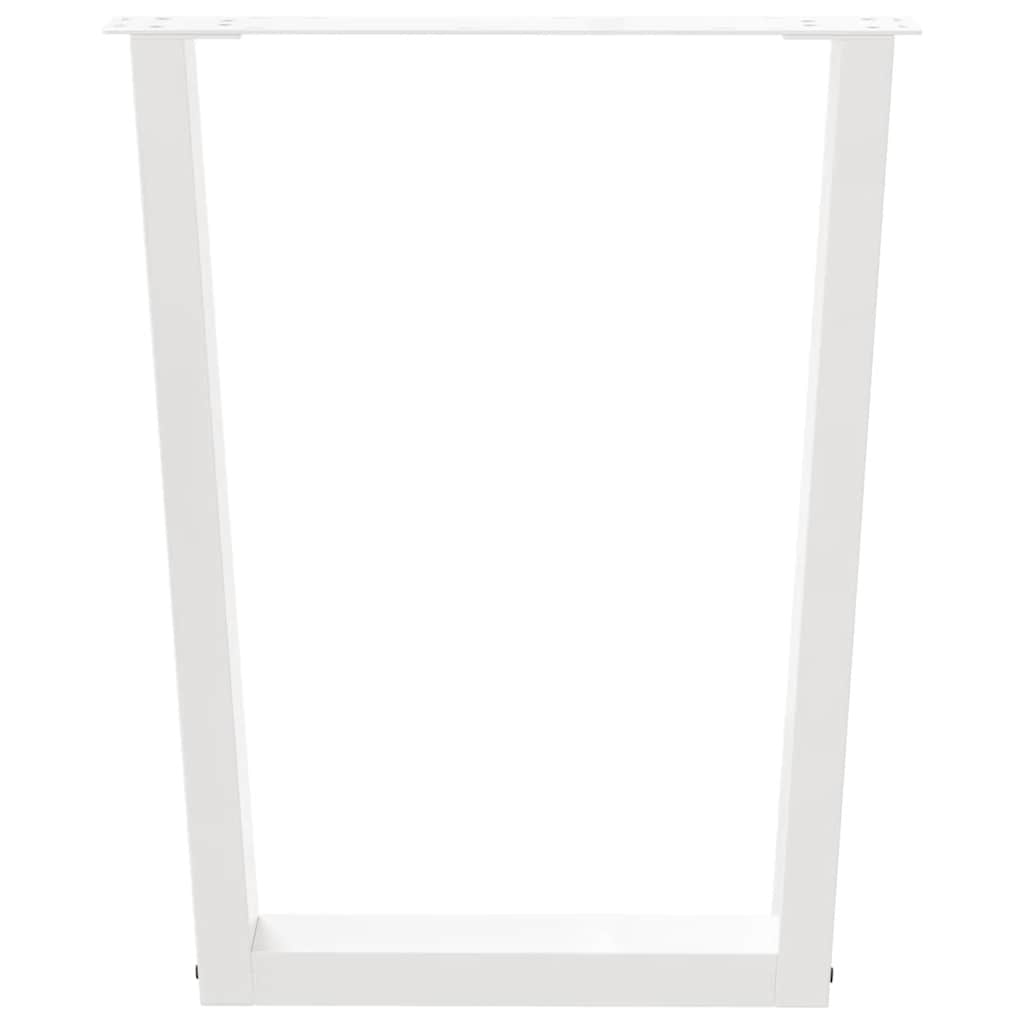 Pieds de table à manger forme V 2pcs blanc 60x(72-73,3)cm acier Pieds de table vidaXL