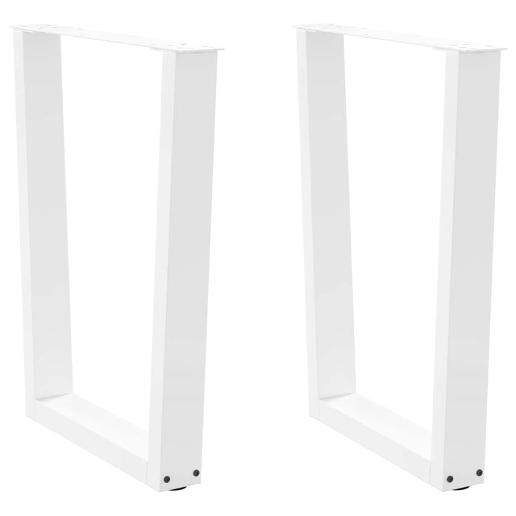 Pieds de table à manger forme V 2pcs blanc 70x(72-73,3)cm acier Pieds de table vidaXL