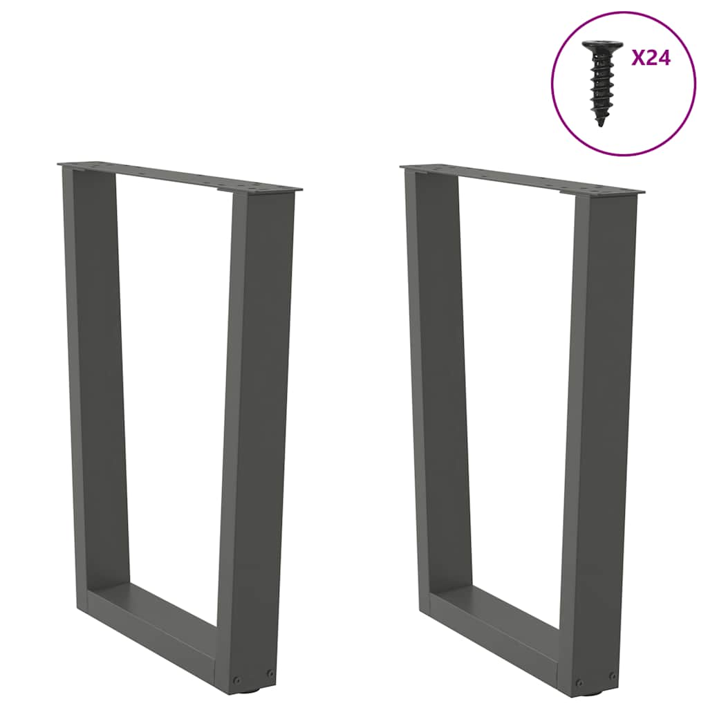 Pieds de table à manger forme V 2 pcs anthracite 70x(72-73,3)cm Pieds de table vidaXL