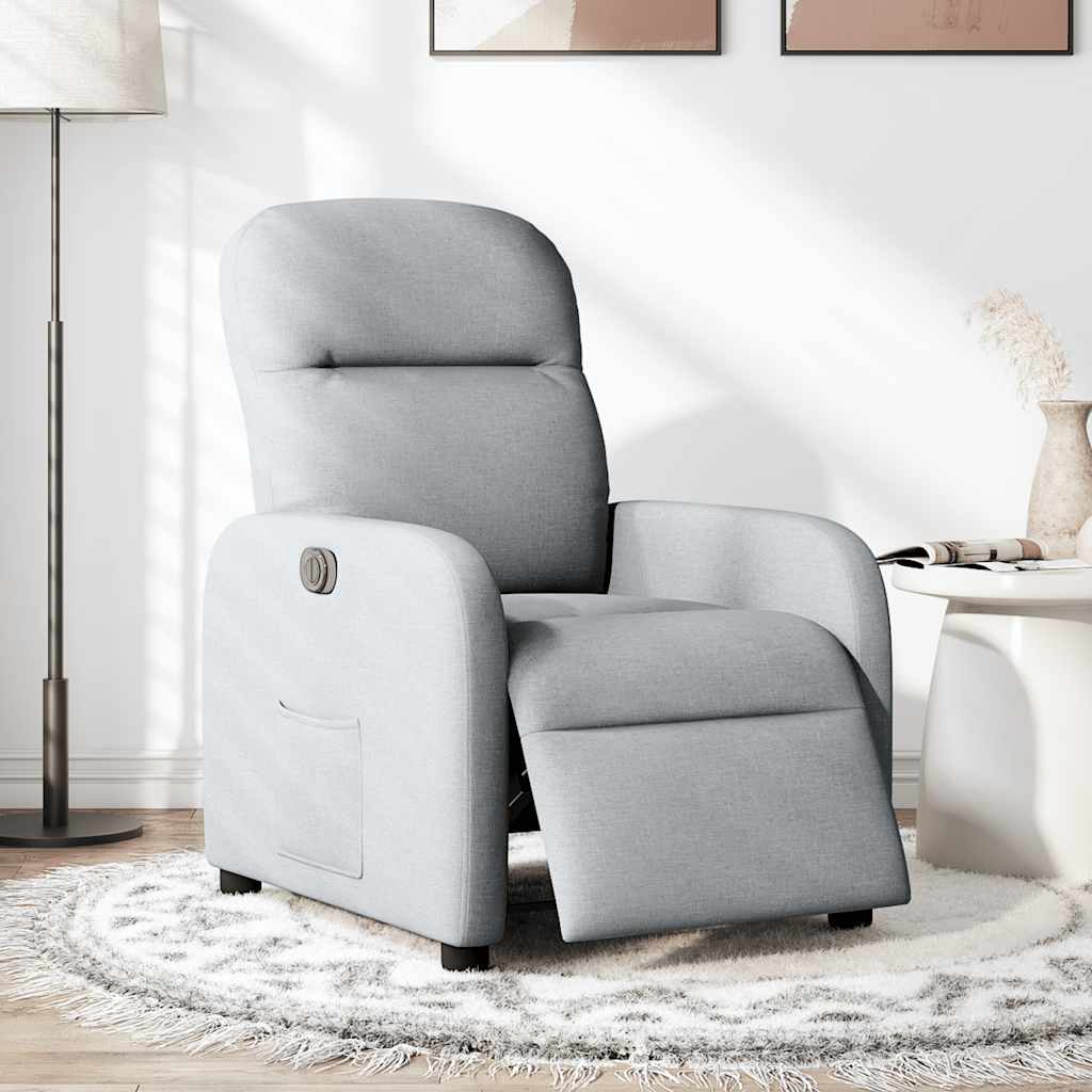 Fauteuil inclinable électrique Gris clair Tissu - Xios Store SNC