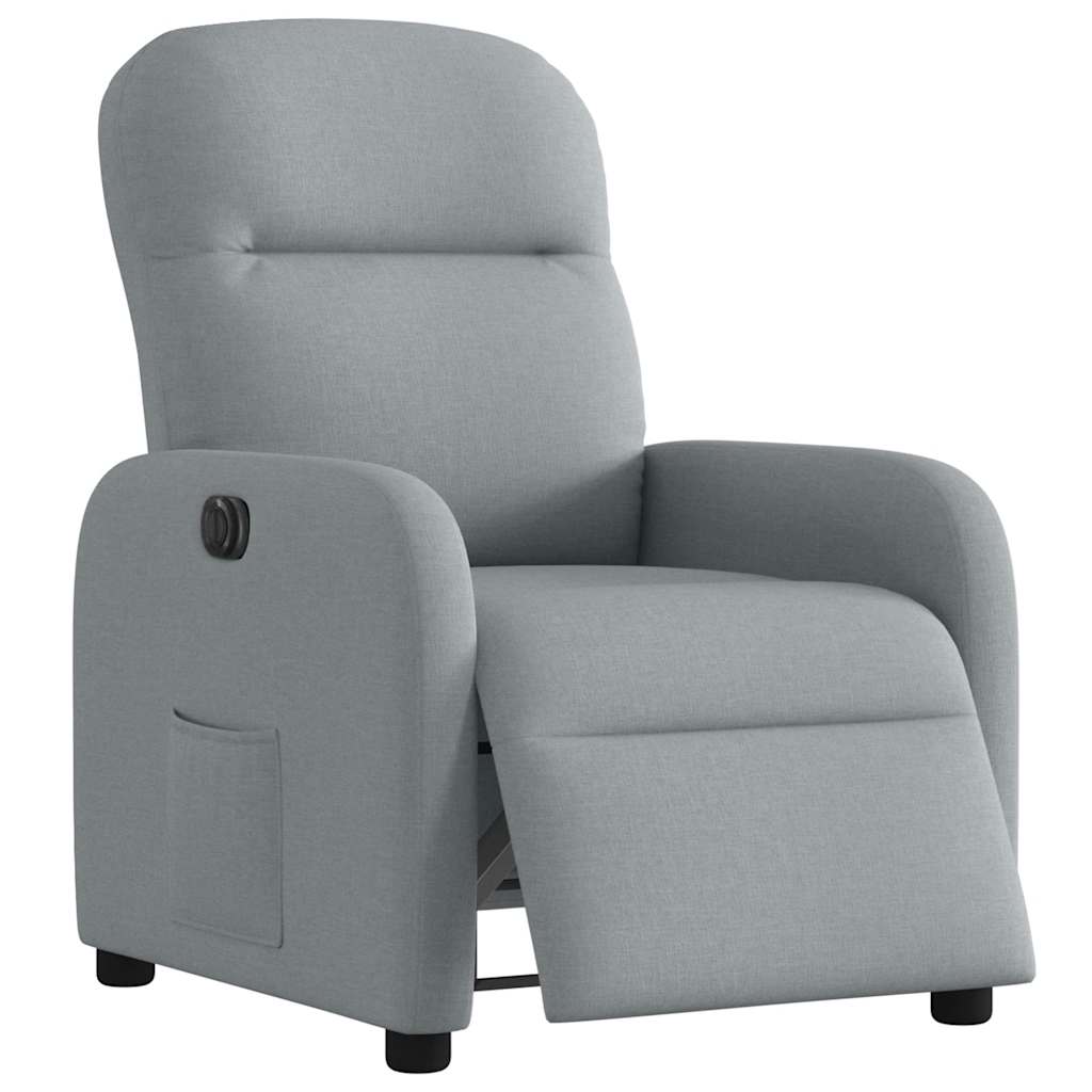 Fauteuil inclinable électrique Gris clair Tissu - Xios Store SNC