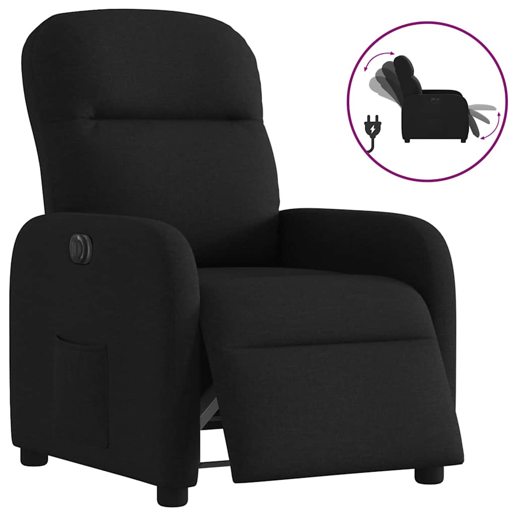 Fauteuil inclinable électrique Noir Tissu - Xios Store SNC