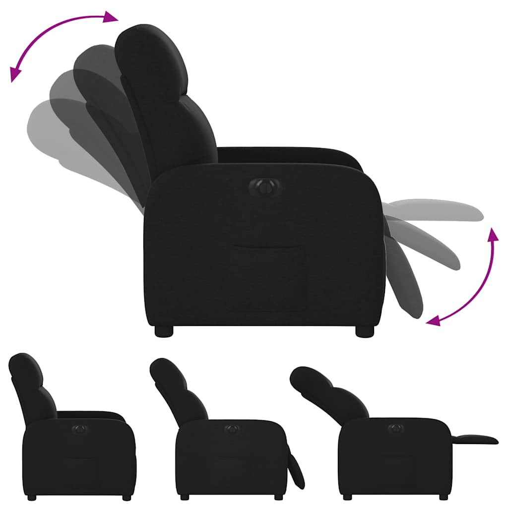 Fauteuil inclinable électrique Noir Tissu - Xios Store SNC