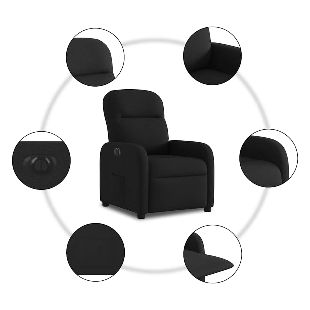 Fauteuil inclinable électrique Noir Tissu - Xios Store SNC