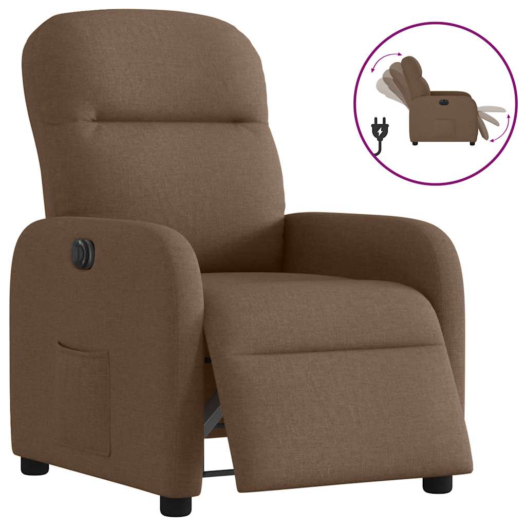 Fauteuil inclinable électrique Marron Tissu - Xios Store SNC