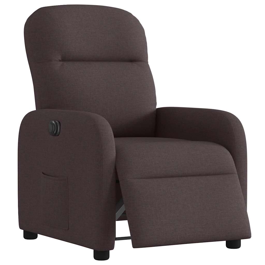 Fauteuil inclinable électrique Marron foncé Tissu - Xios Store SNC