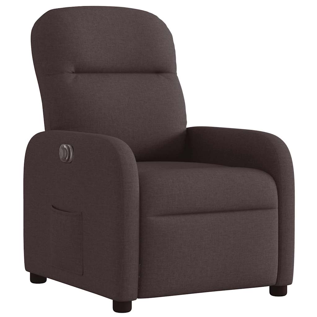 Fauteuil inclinable électrique Marron foncé Tissu - Xios Store SNC