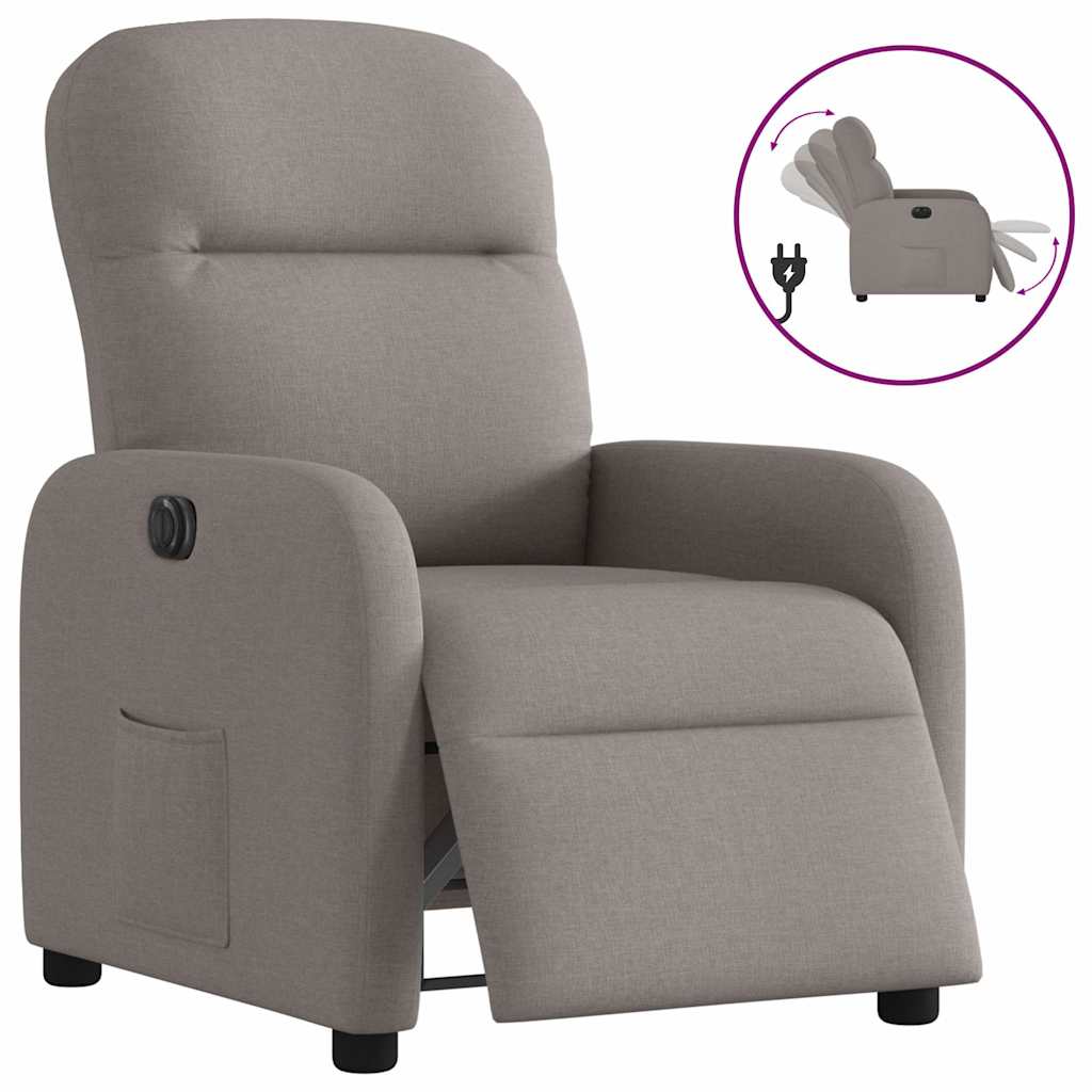 Fauteuil inclinable électrique Taupe Tissu - Xios Store SNC