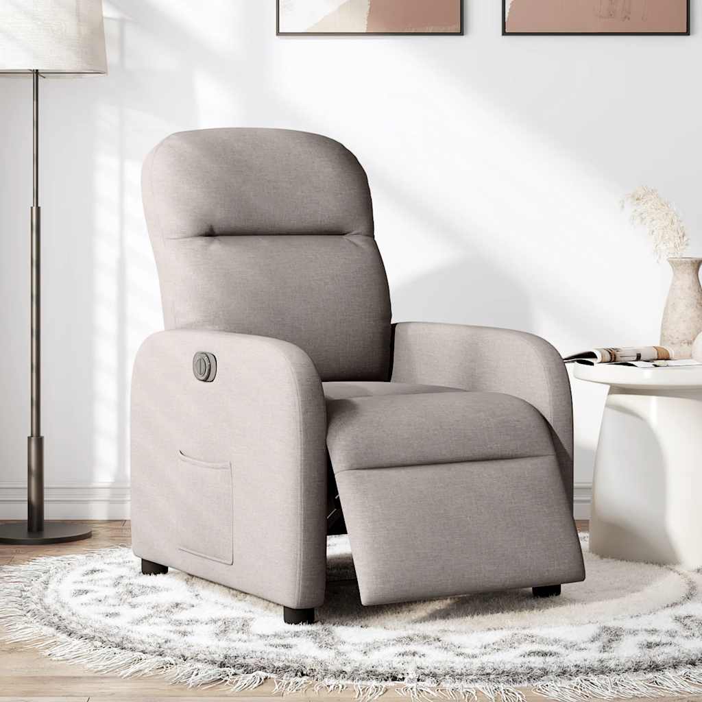 Fauteuil inclinable électrique Taupe Tissu - Xios Store SNC