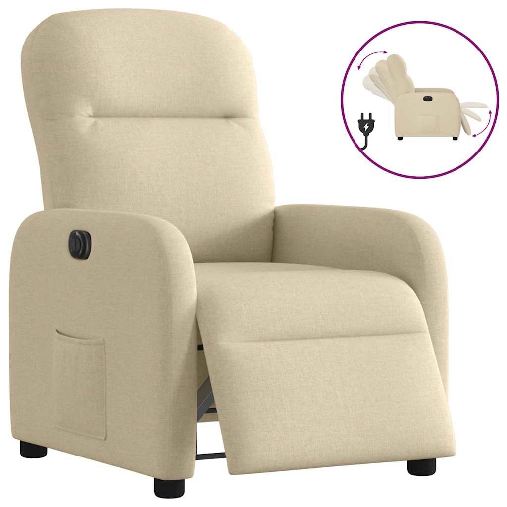 Fauteuil inclinable électrique Crème Tissu - Xios Store SNC