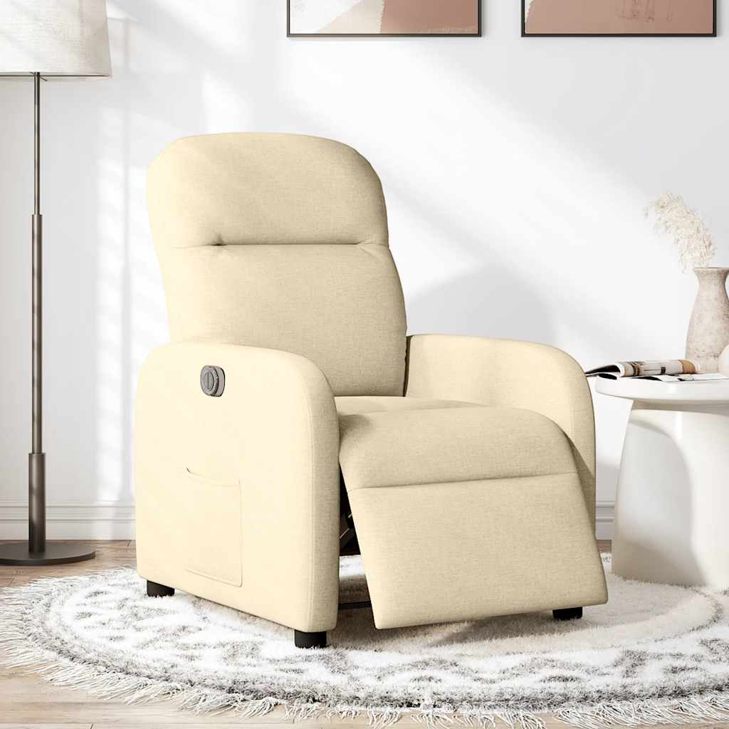 Fauteuil inclinable électrique Crème Tissu - Xios Store SNC