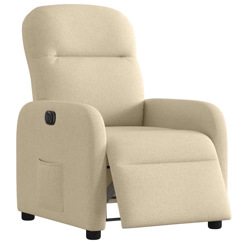 Fauteuil inclinable électrique Crème Tissu - Xios Store SNC