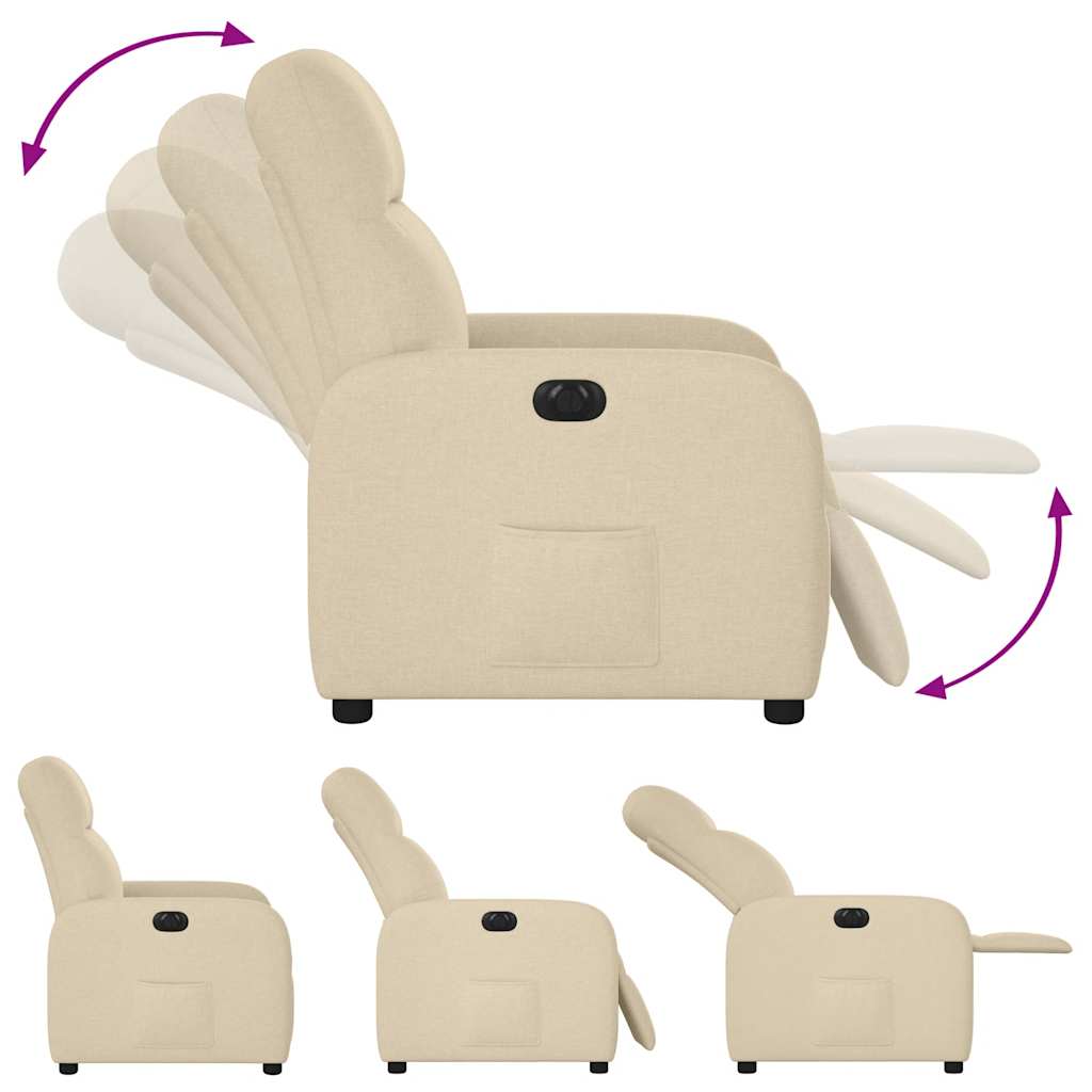 Fauteuil inclinable électrique Crème Tissu - Xios Store SNC