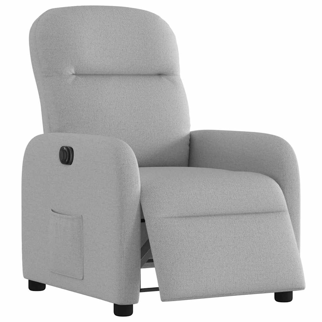 Fauteuil inclinable électrique gris nuage tissu - Xios Store SNC