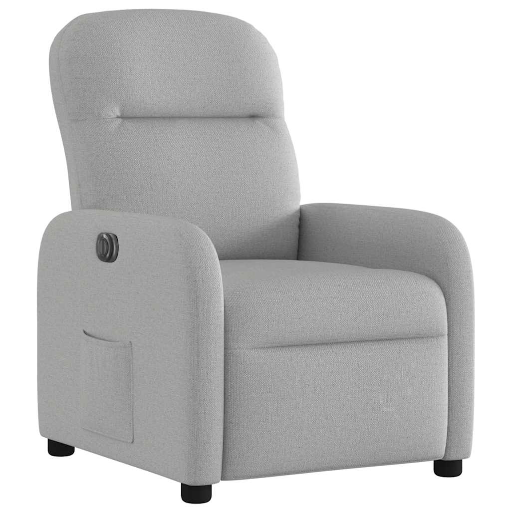 Fauteuil inclinable électrique gris nuage tissu - Xios Store SNC