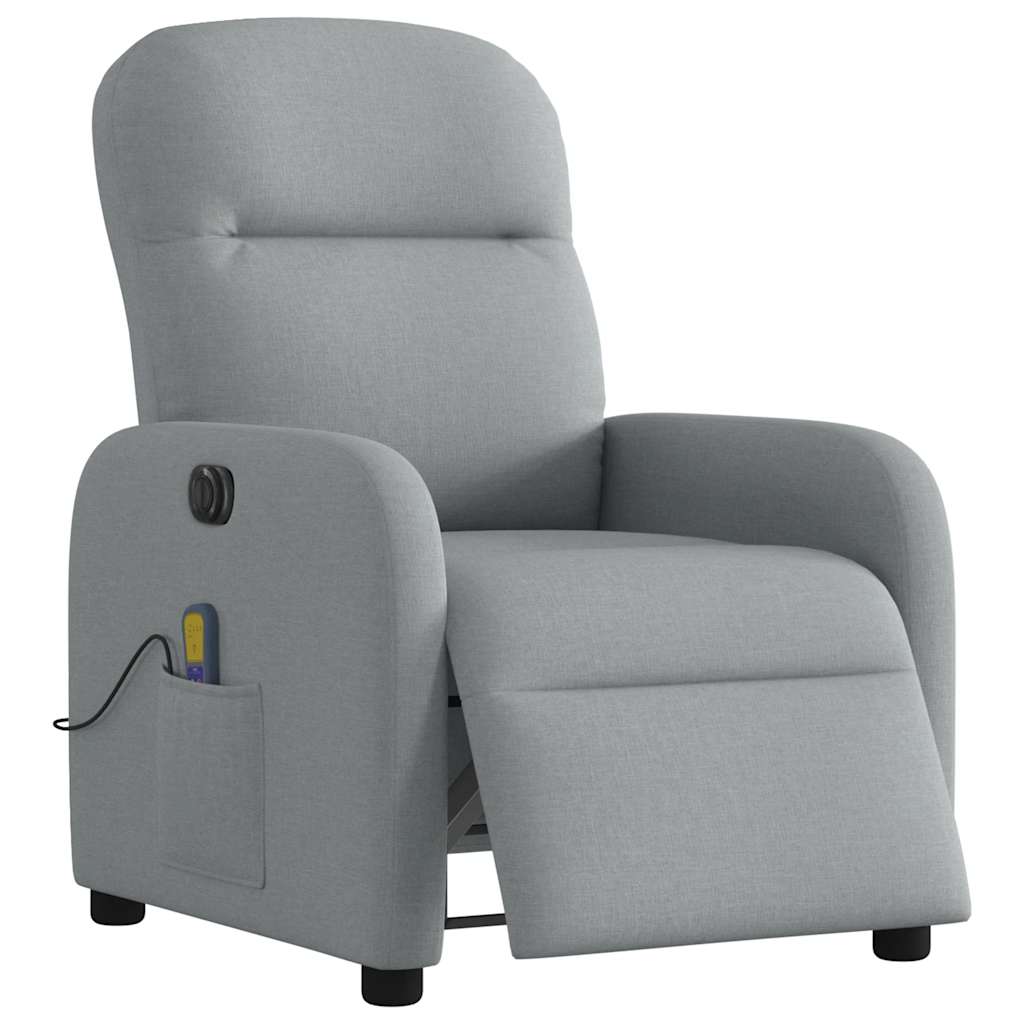 Fauteuil de massage inclinable électrique gris clair tissu - Xios Store SNC