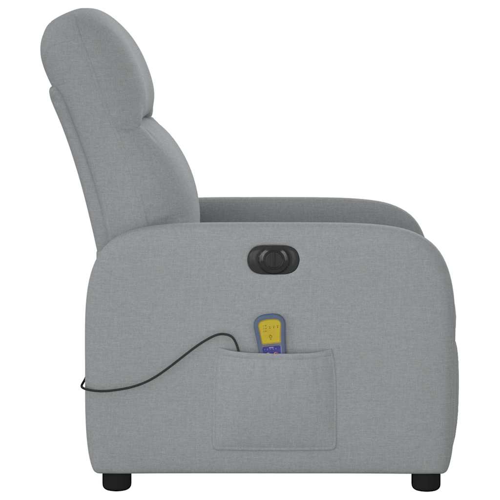 Fauteuil de massage inclinable électrique gris clair tissu - Xios Store SNC