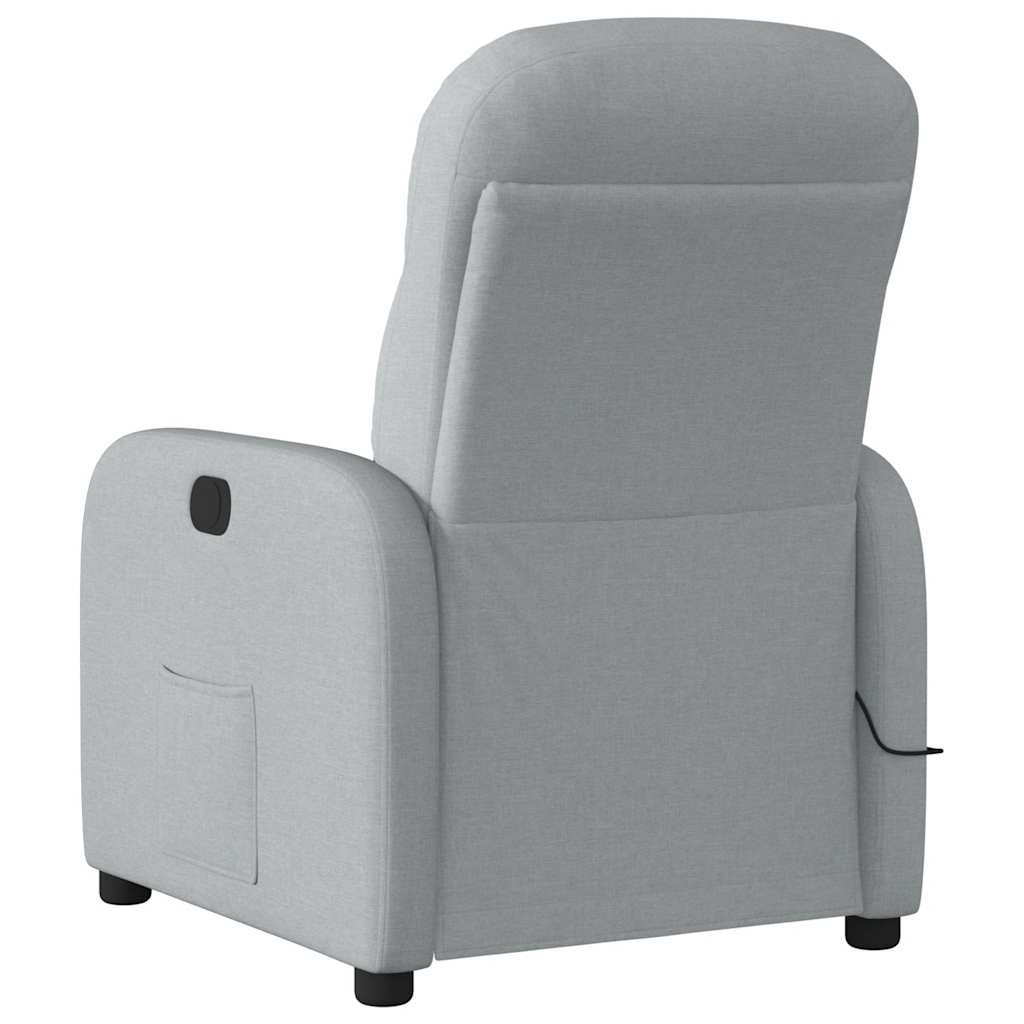 Fauteuil de massage inclinable électrique gris clair tissu - Xios Store SNC