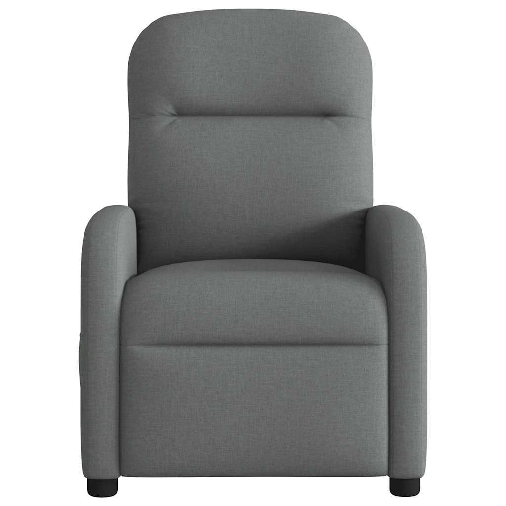 Fauteuil inclinable de massage électrique gris foncé tissu Fauteuils vidaXL   