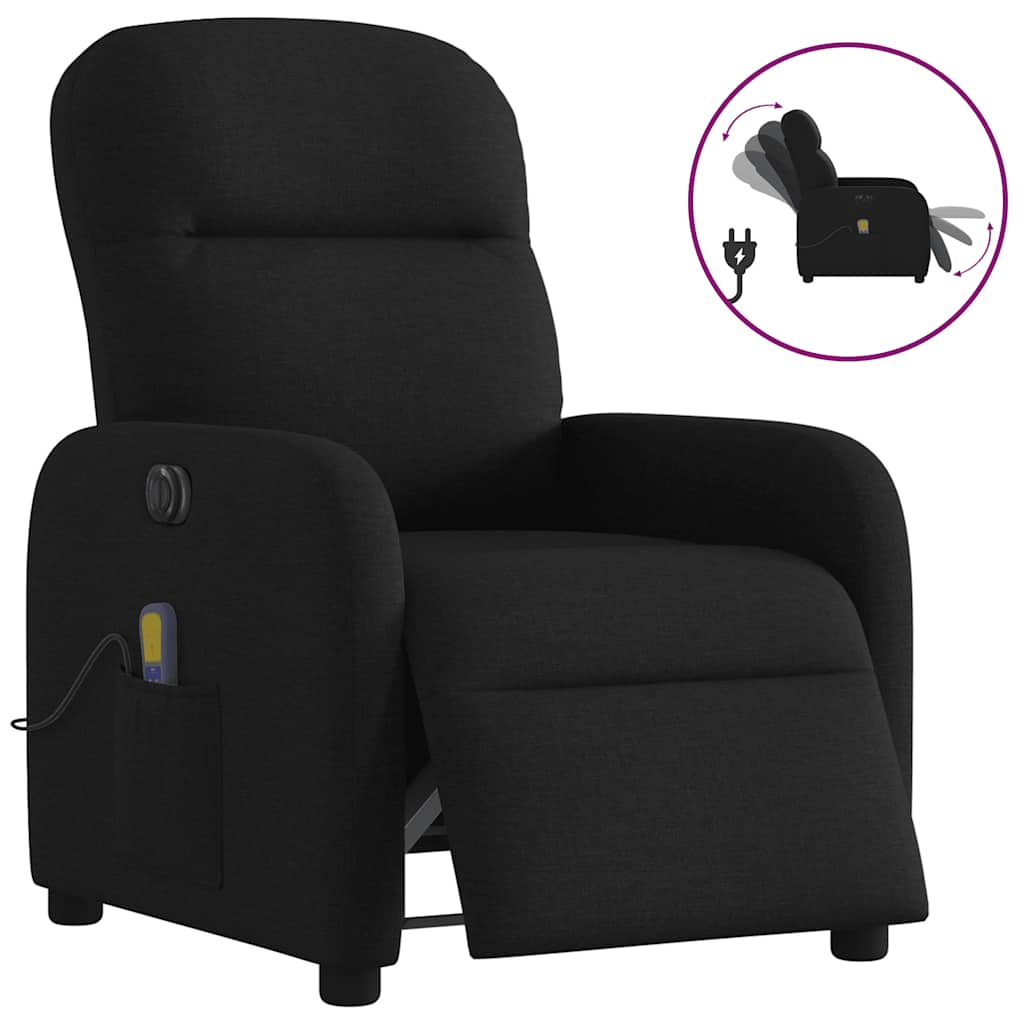 Fauteuil de massage inclinable électrique Noir Tissu - Xios Store SNC