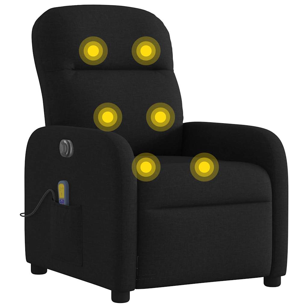 Fauteuil de massage inclinable électrique Noir Tissu - Xios Store SNC