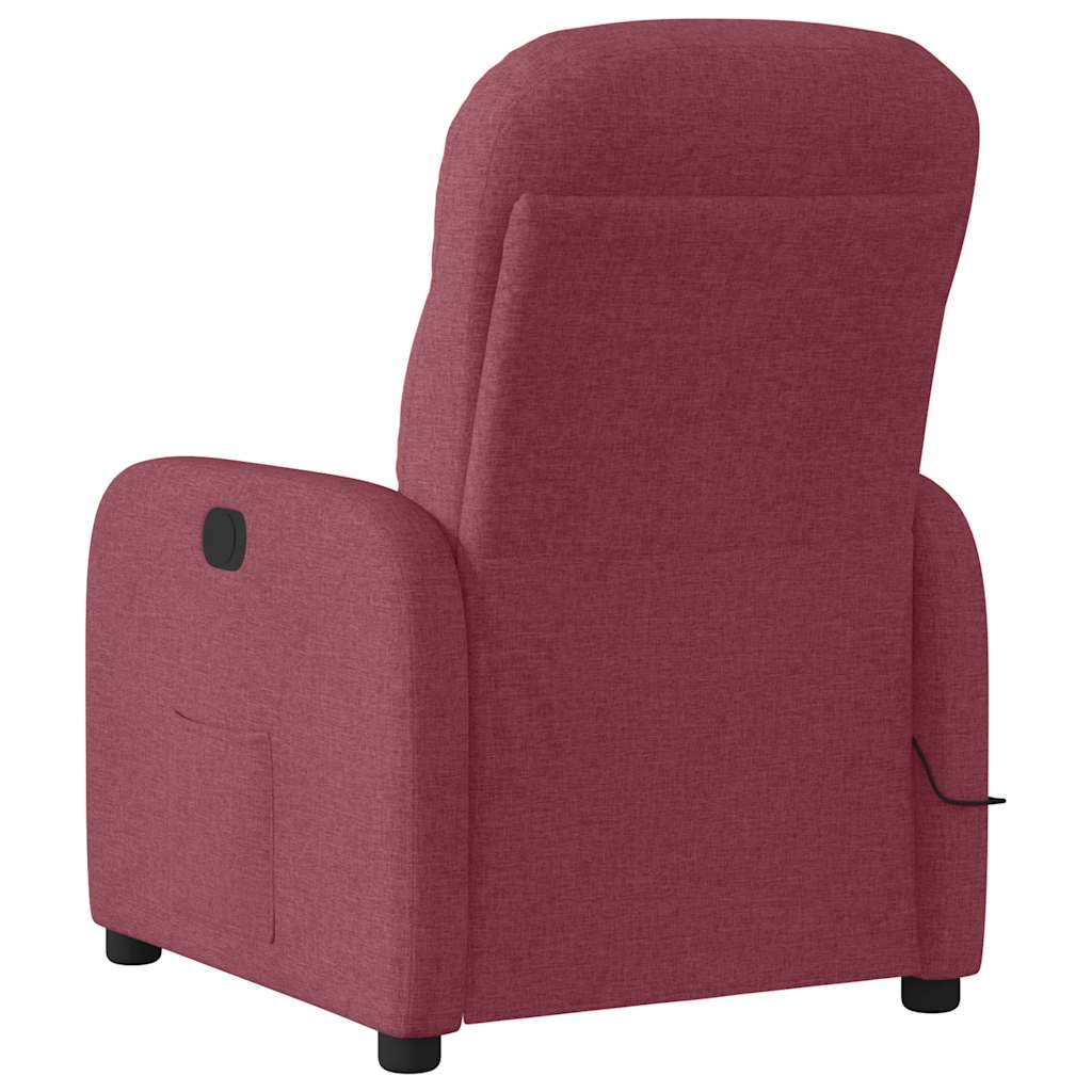 Fauteuil de massage inclinable électrique Rouge bordeaux Tissu - Xios Store SNC