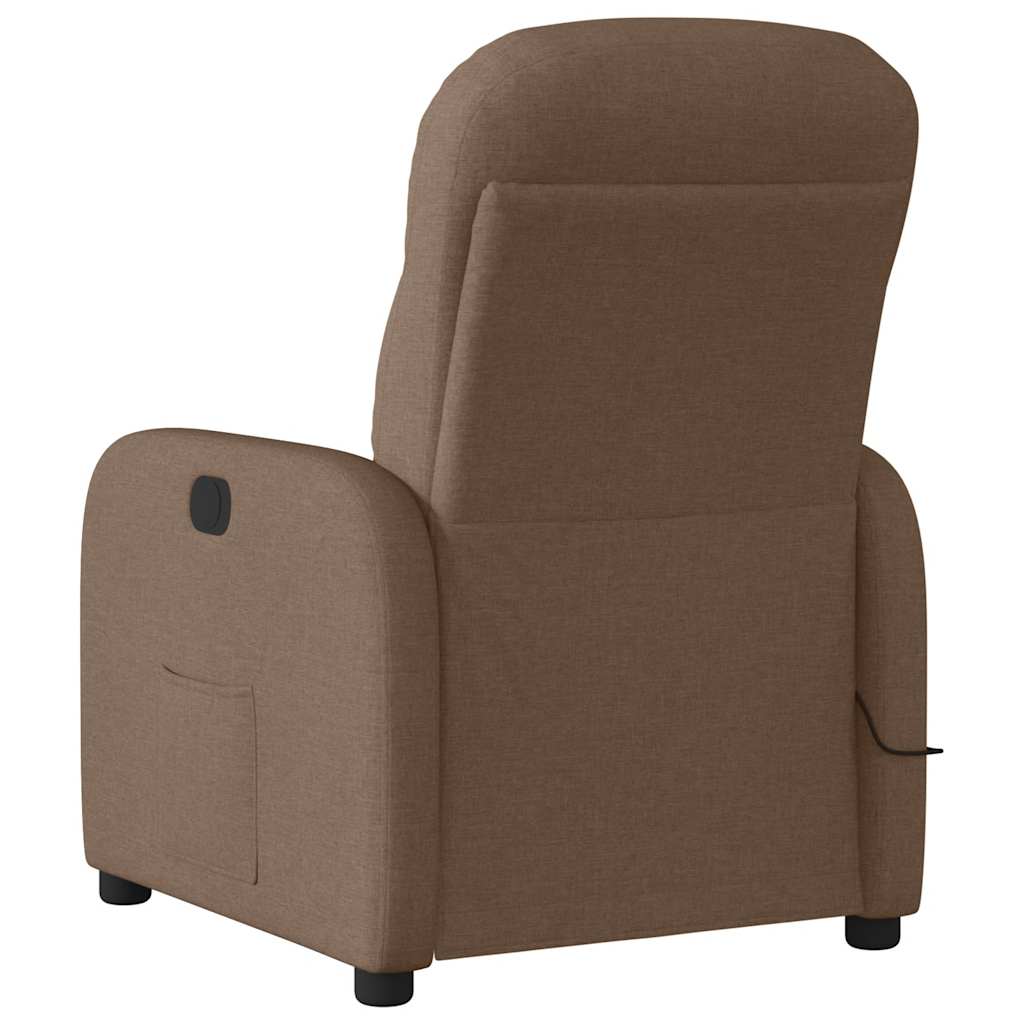 Fauteuil inclinable de massage électrique marron tissu - Xios Store SNC