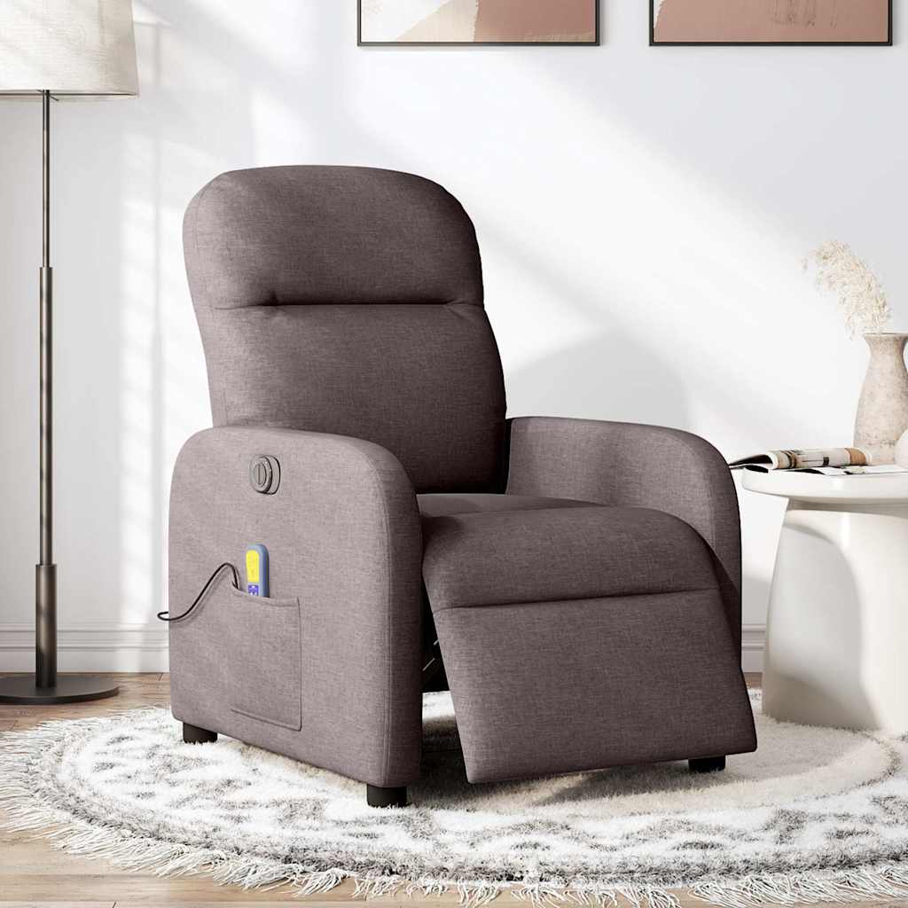 Fauteuil de massage inclinable électrique Marron foncé Tissu - Xios Store SNC