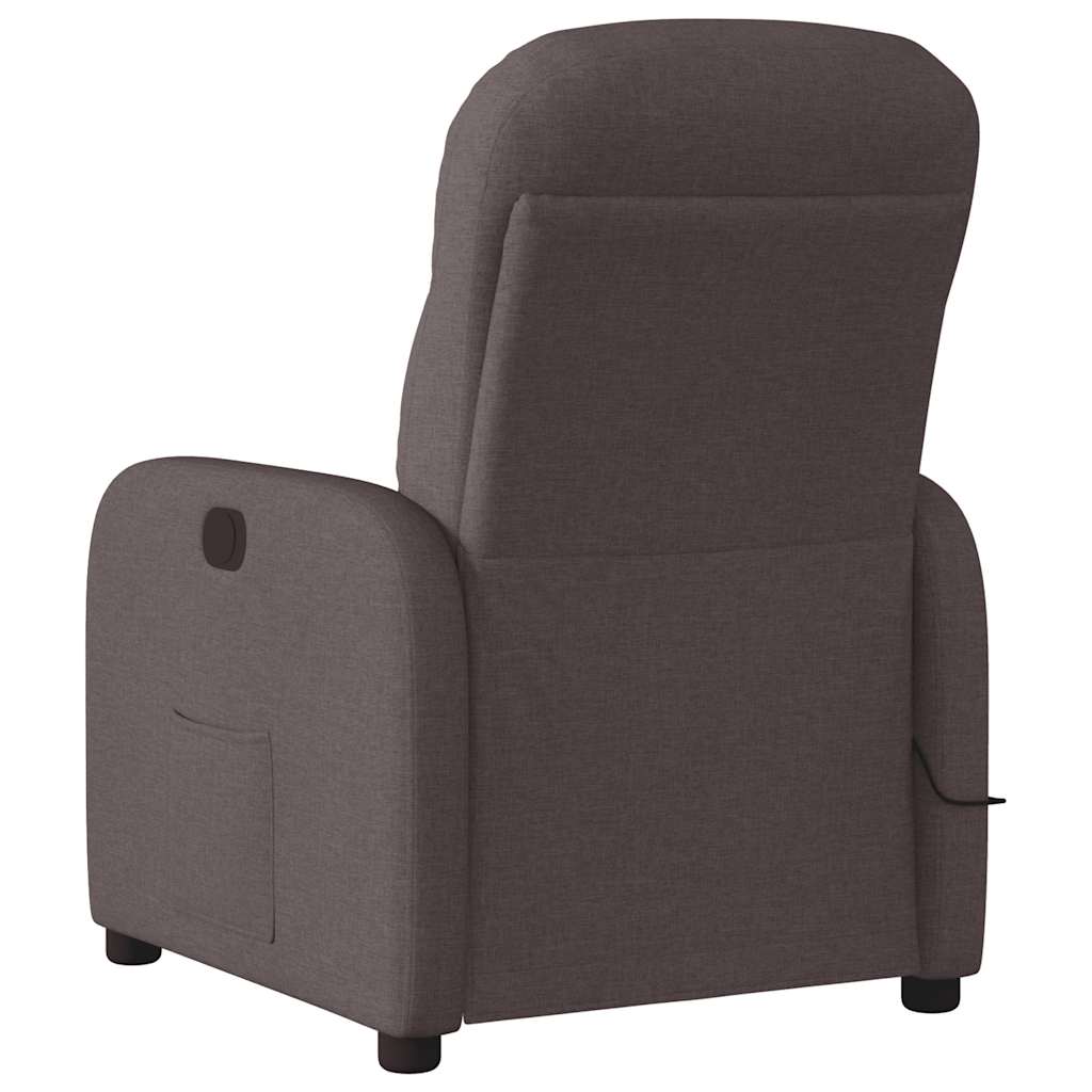 Fauteuil de massage inclinable électrique Marron foncé Tissu - Xios Store SNC