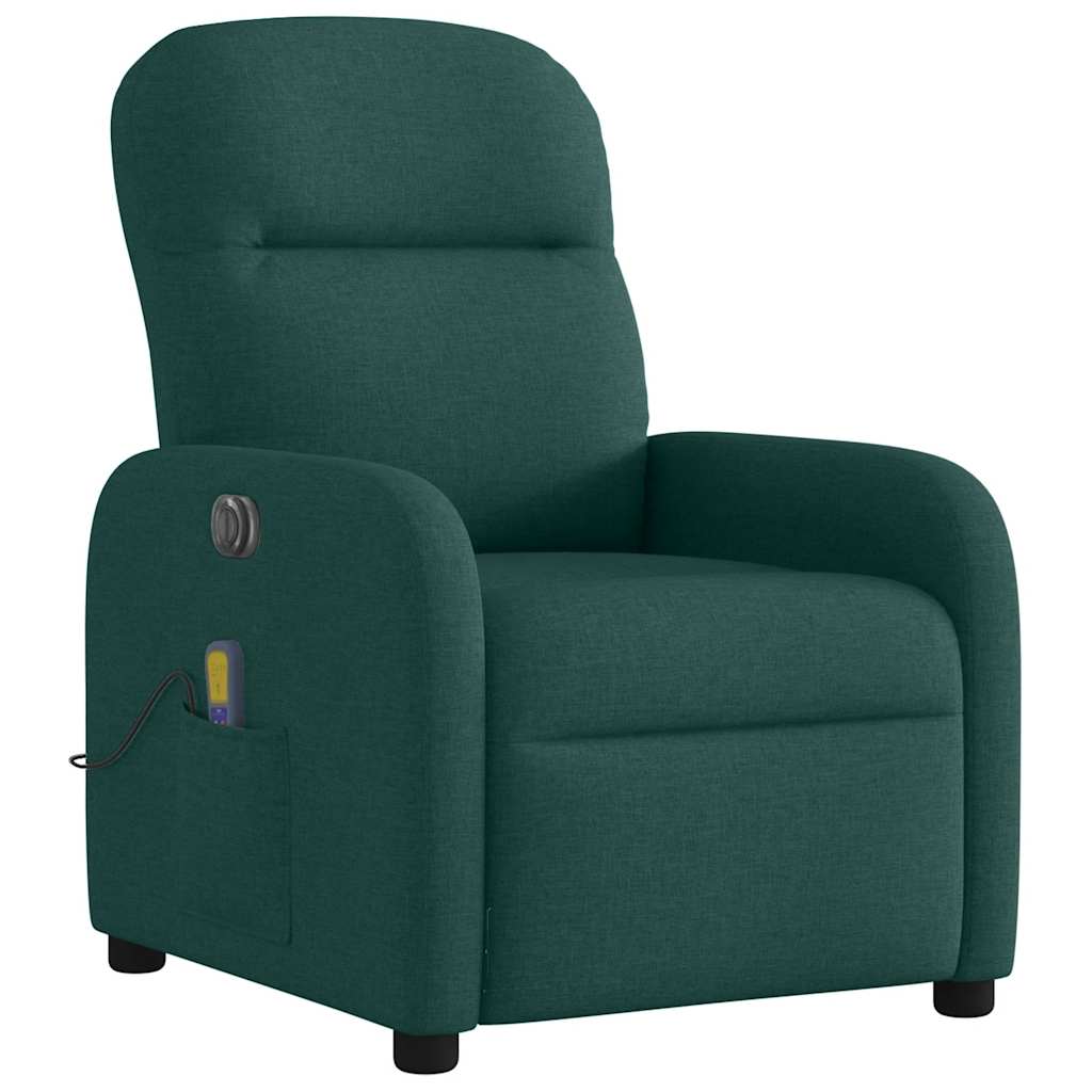 Fauteuil de massage inclinable électrique Vert foncé Tissu - Xios Store SNC