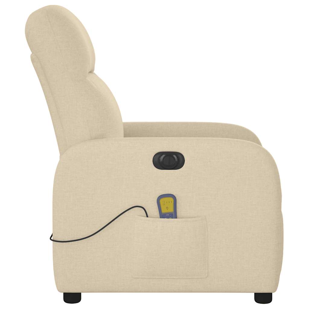 Fauteuil inclinable de massage électrique crème tissu - Xios Store SNC