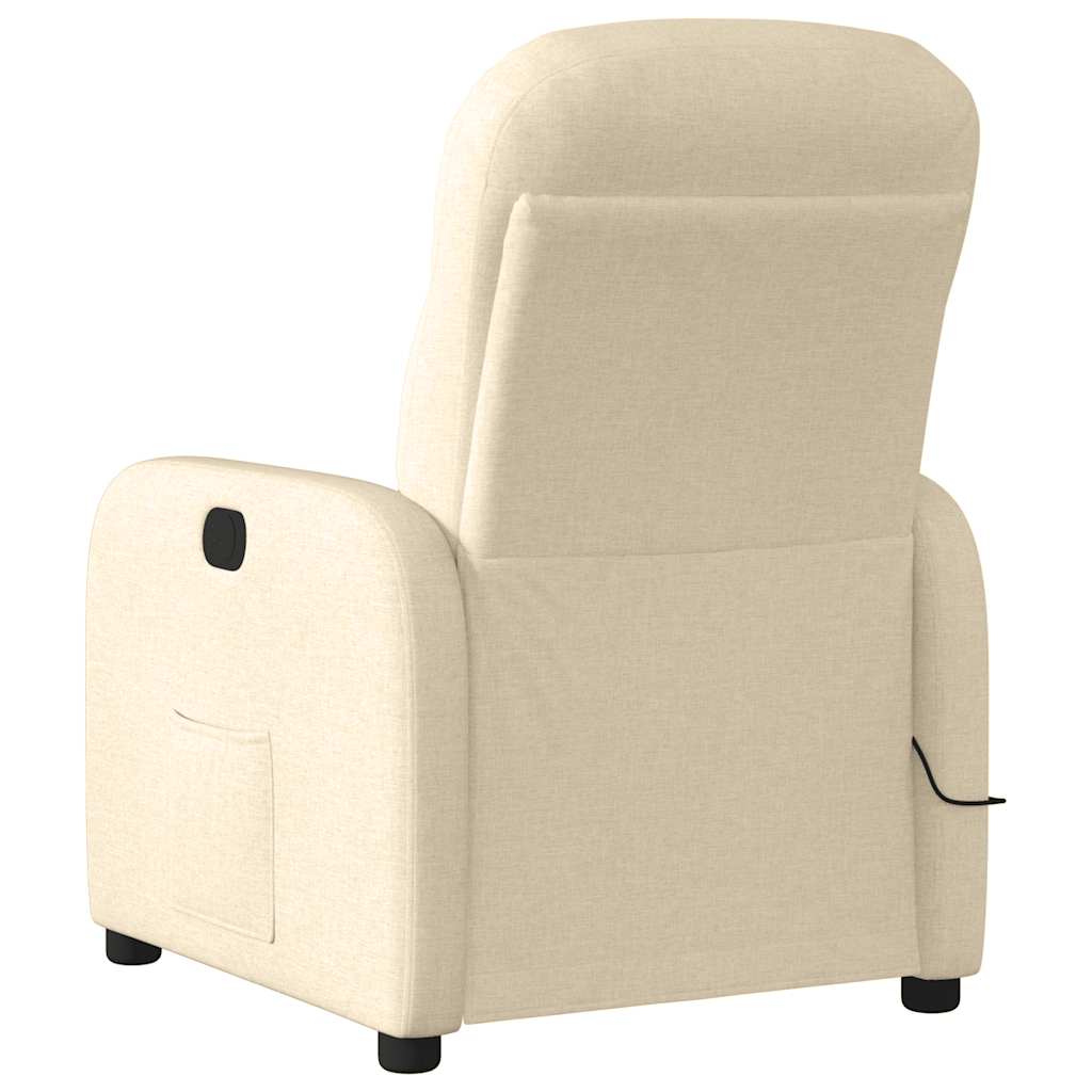 Fauteuil inclinable de massage électrique crème tissu - Xios Store SNC