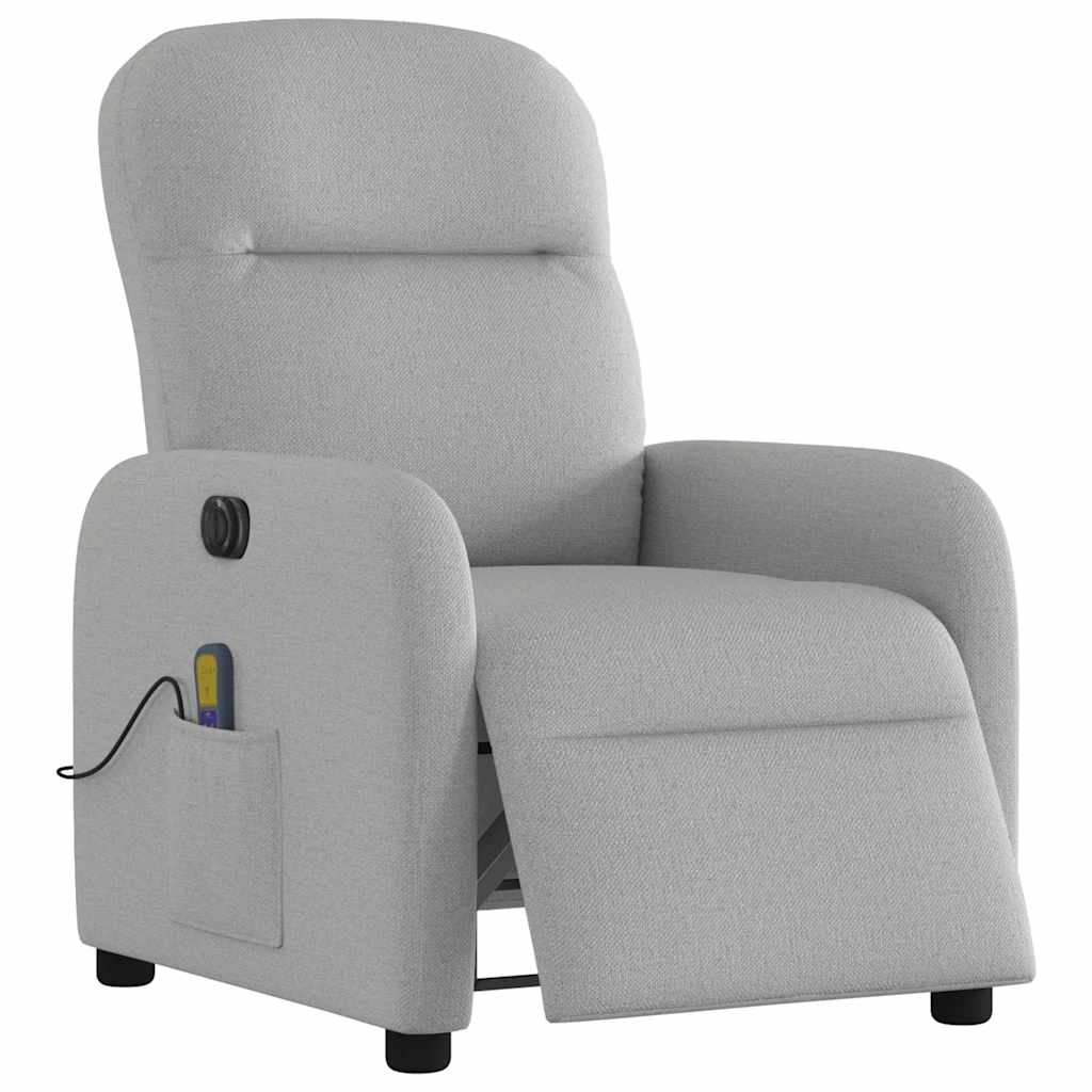 Fauteuil de massage inclinable électrique gris nuage tissu - Xios Store SNC