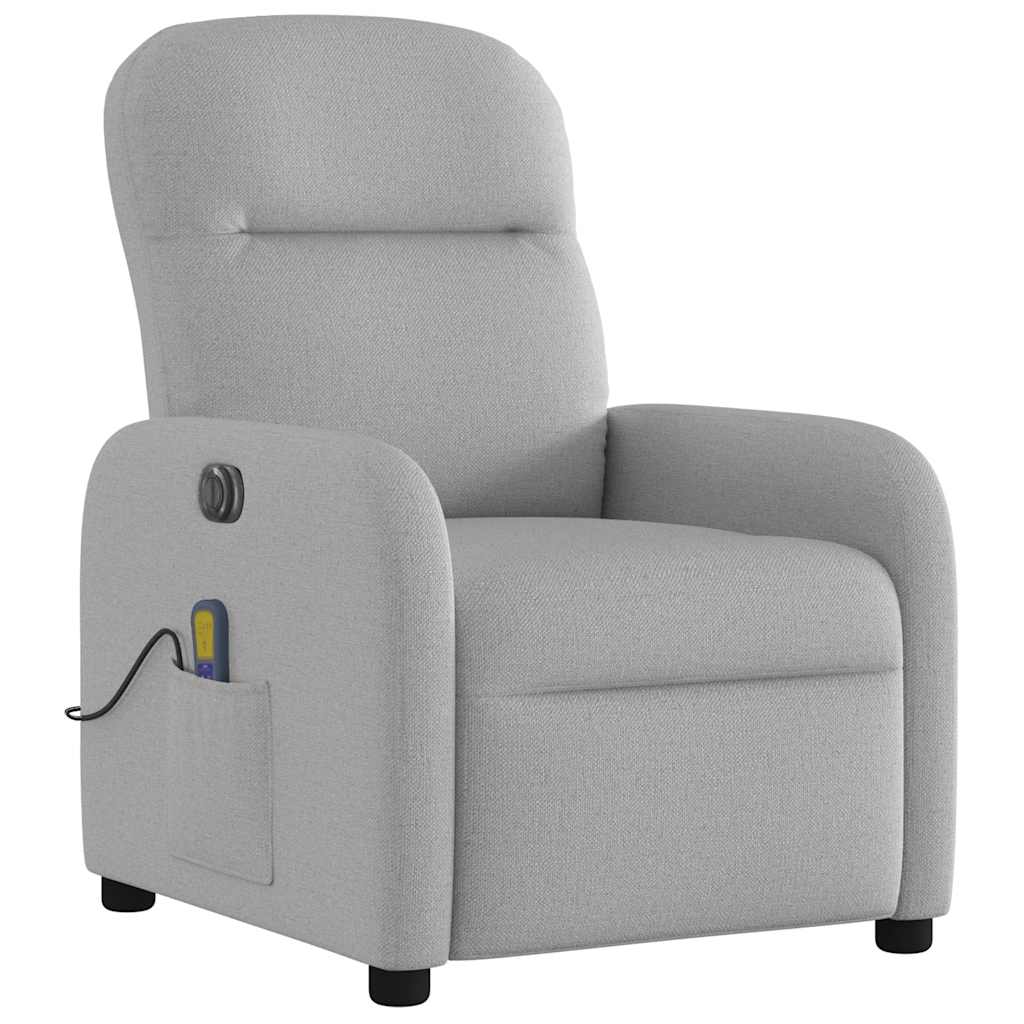 Fauteuil de massage inclinable électrique gris nuage tissu - Xios Store SNC