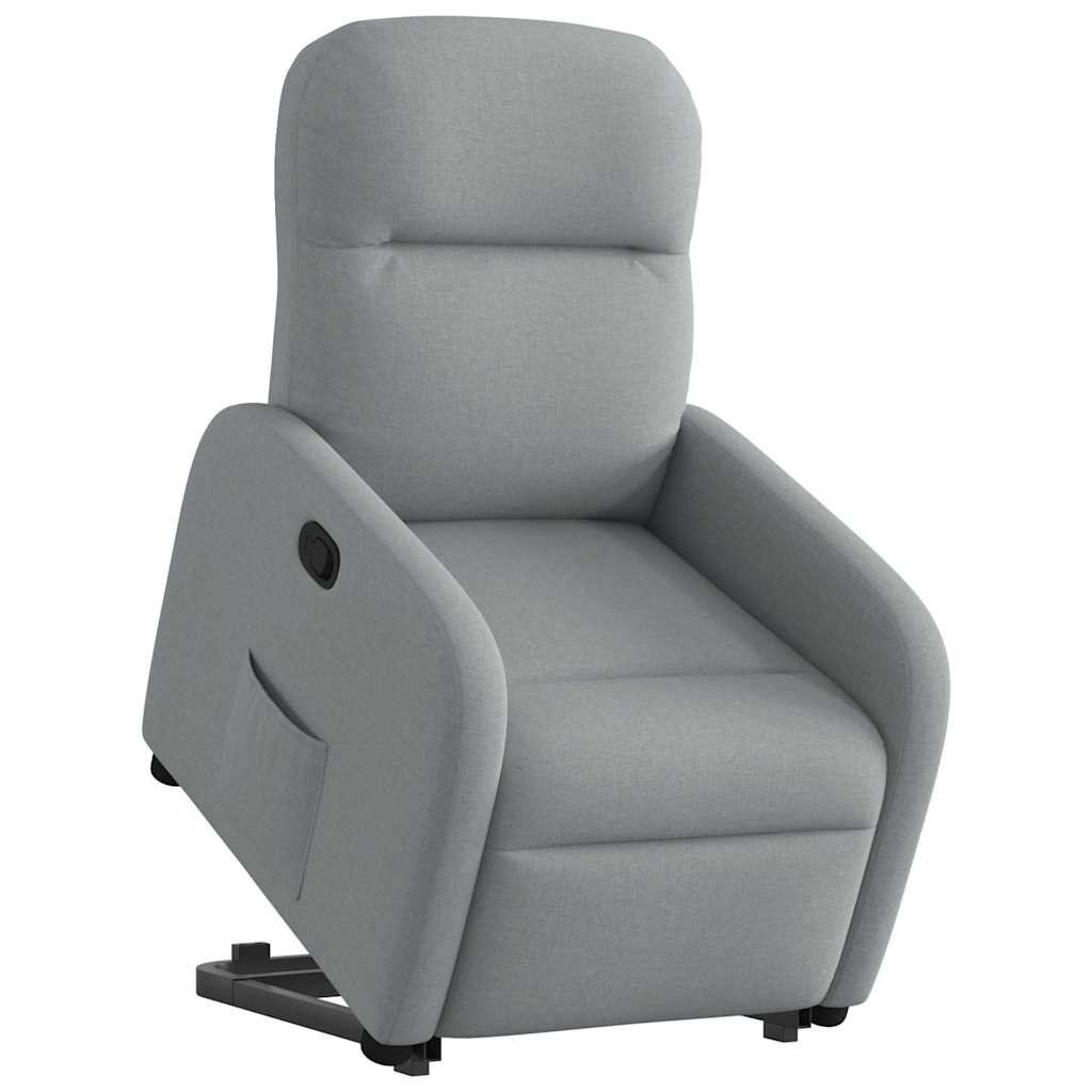 Fauteuil inclinable Gris clair Tissu Fauteuils vidaXL   