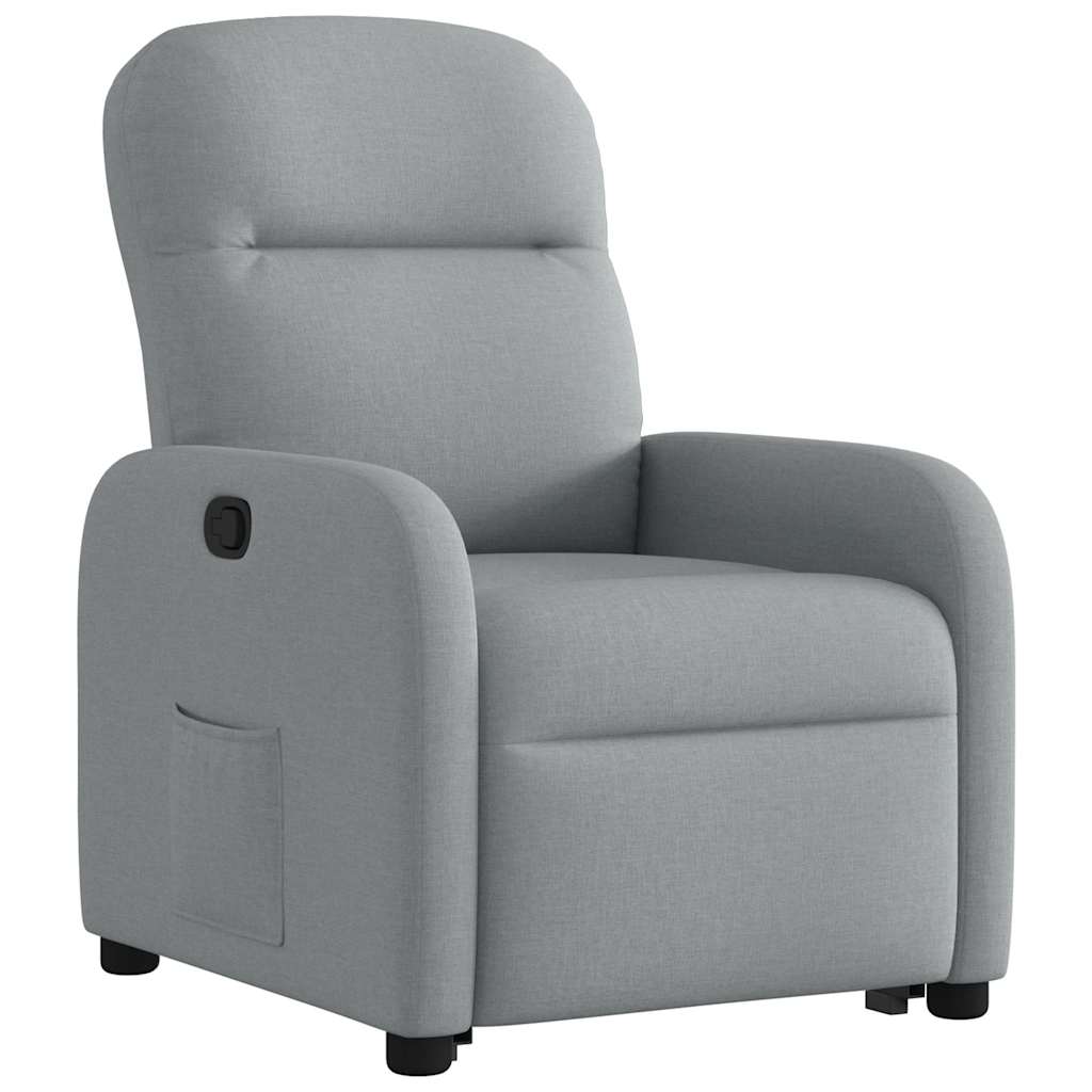 Fauteuil inclinable Gris clair Tissu Fauteuils vidaXL   