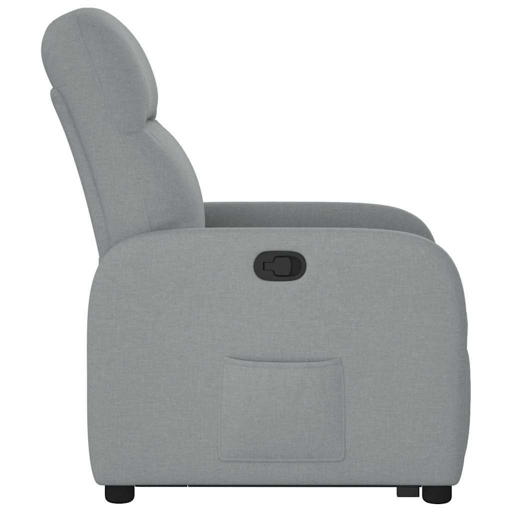 Fauteuil inclinable Gris clair Tissu Fauteuils vidaXL   